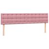 vidaXL Boxspring met matras fluweel roze 180x210 cm