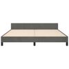 vidaXL Bedframe met hoofdeinde fluweel donkergrijs 180x200 cm
