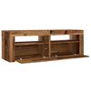 vidaXL Tv-meubel met LED 120x35x40 cm bewerkt hout oud hout
