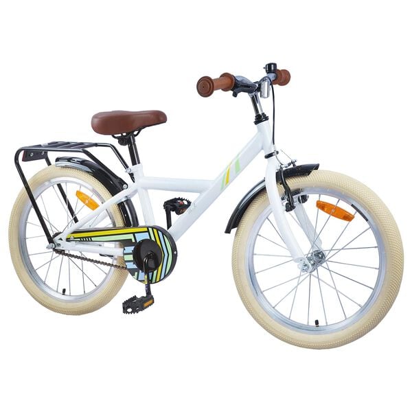 vidaXL Kinderfiets 18 Inch voor 5-7 jaar Wit