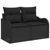 vidaXL Tuin Sofa Set 9 pcs Zwart poly rattan