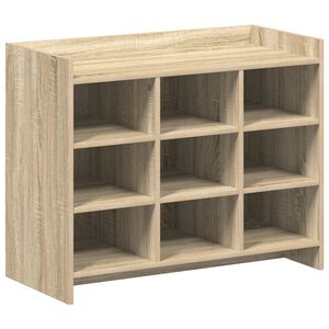 vidaXL Schoenenkast Sonoma Eiken 85 x 39,5 x 70 cm Bewerkt hout