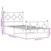 vidaXL Bedframe met hoofd- en voeteneinde metaal zwart 90x200 cm