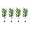 vidaXL Nepp Bambo Boom 4 pcs Groen 60 x 18 x 190 cm Stof en Bamboe