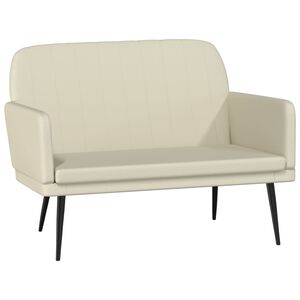 vidaXL Bankje 107x80x81 cm kunstleer cr&egrave;mekleurig