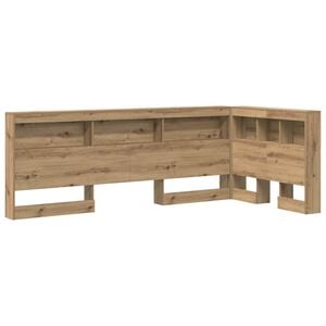 vidaXL Opberghoofdbord Artisan Eiken Bewerkt hout