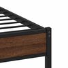 vidaXL Bedframe zonder matras metaal bruin eikenkleurig 100x200 cm
