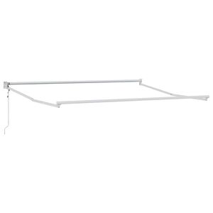 vidaXL Electric Awning Frame 3,5 x 2,5 m Wit Gepoedercoat aluminium