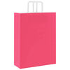 vidaXL Papieren zakken 50 st met hengsels 32x12x42 cm roze