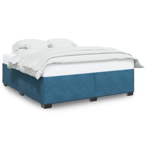 vidaXL Bedframe fluweel blauw 180x200 cm