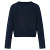 Kindervest gebreid 128 marineblauw