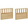 vidaXL Armleuningen Module 2 pcs Wit 80 x 6 x 61 cm Massief Acaciahout