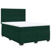 vidaXL Boxspring met matras fluweel donkergroen 140x200 cm