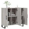vidaXL Dressoir 90x34x80 cm bewerkt hout grijs sonoma eikenkleurig