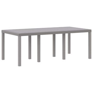 vidaXL Tuinstafel Lichtgrijs 200 x 100 x 73 cm poly rattan