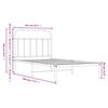 vidaXL Bedframe met hoofdbord metaal zwart 100x190 cm