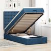 vidaXL Bed poef met matras en LED's 100x200 cm stof blauw