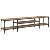 vidaXL TV-kast 201 x 35 x 45 cm Artisan Eiken Gemonteerd hout en ijzer