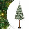 vidaXL Slanke Kerstboom Groen 180 cm PVC en massief dennenhout