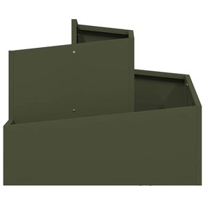 vidaXL Tuin Bloempot Olijf Groen 60 x 60 x 50 cm Koudgewalst staal