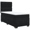 vidaXL Boxspring met matras fluweel zwart 90x190 cm