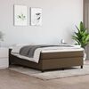 vidaXL Boxspring met matras stof donkerbruin 140x190 cm