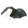 vidaXL Huisje Tent met dak Leger groen 4-persoons Polyester en staal