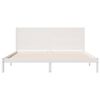 vidaXL Bedframe extra lang zonder matras massief hout wit 180x210 cm