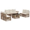 vidaXL Tuinbankenset 8 st Beige en Cr&egrave;me Wit poly rattan