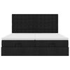vidaXL Ottoman bed met matrassen 180x200cm stof zwart
