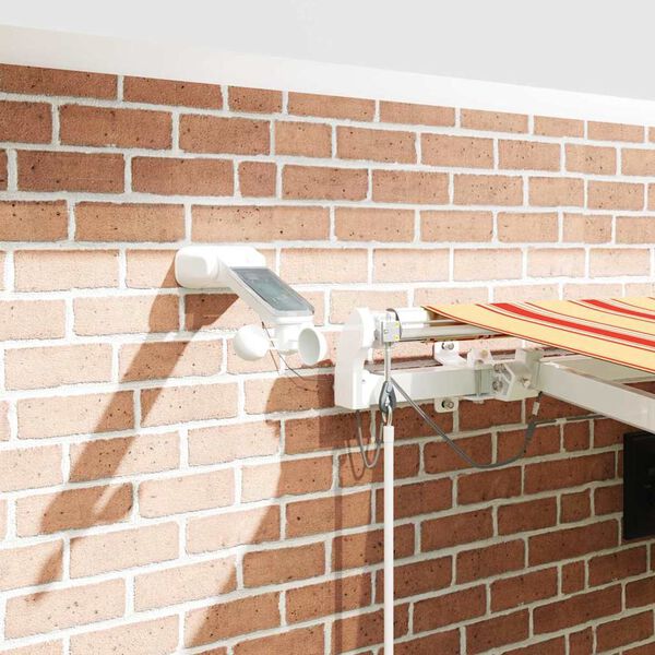 vidaXL Inklapbaar Zonnescherm Geel en Oranje 450 &times; 300 cm