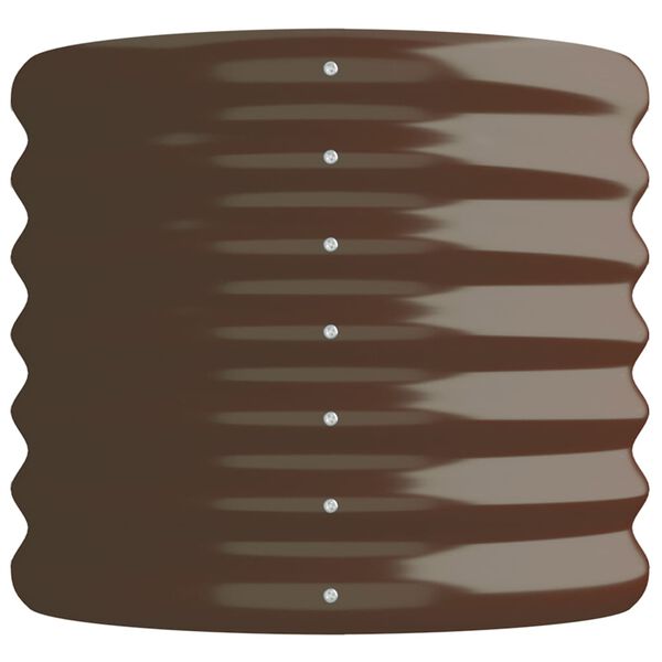 vidaXL Plantenbak 114x40x36 cm gegalvaniseerd staal bruin