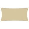 vidaXL Zonneschaduwzeil Beige 2 x 6 m HDPE