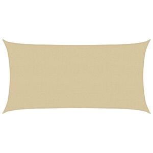 vidaXL Zonneschaduwzeil Beige 2 x 6 m HDPE