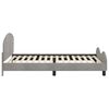vidaXL Bedframe voor kinderen met hoofdbord Lichtgrijs 90 x 200 cm