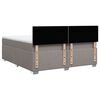 vidaXL Boxspring met matras stof taupe 200x200 cm