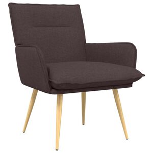 vidaXL Fauteuil Donkerbruin Stof