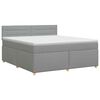 vidaXL Boxspringbed met matras Lichtgrijs 140 x 190 cm Stof