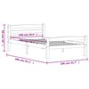 vidaXL Bedframe massief grenenhout 100x200 cm