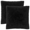 vidaXL Kussen met kussen HEERLEN 2 st Zwart PV Fleece