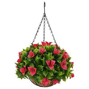 vidaXL Kunstbloemen Roze 33 x 33 x 44 cm PE en staal