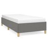 vidaXL Bedframe zonder matras 100x200 cm stof donkergrijs