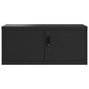 vidaXL Archiefkast 90x40x130 cm staal zwart