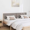 vidaXL Gestoffeerd hoofdbord Taupe 200 cm Massief grenenhout