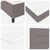 vidaXL Boxspring bed met matras met hoofdeinde Taupe 100 x 200 cm Stof