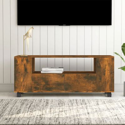vidaXL Tv-meubel 120x35x43 cm bewerkt hout gerookt eikenkleurig