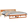 vidaXL Bedframe Wasbruin 200 x 200 cm Massief grenenhout