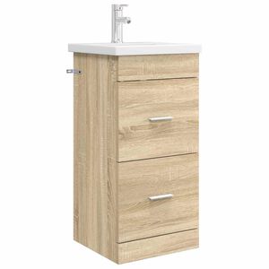 vidaXL Badkamermeubel met Wasbak Sonoma Eiken 42 x 40 x 84,5 cm