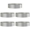 vidaXL Plantenring 5 st Zilver 80 x 80 x 20 cm Roestvrij staal