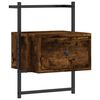 vidaXL Nachtkastjes 2 st wandgemonteerd 35x30x51 cm hout gerookt eiken